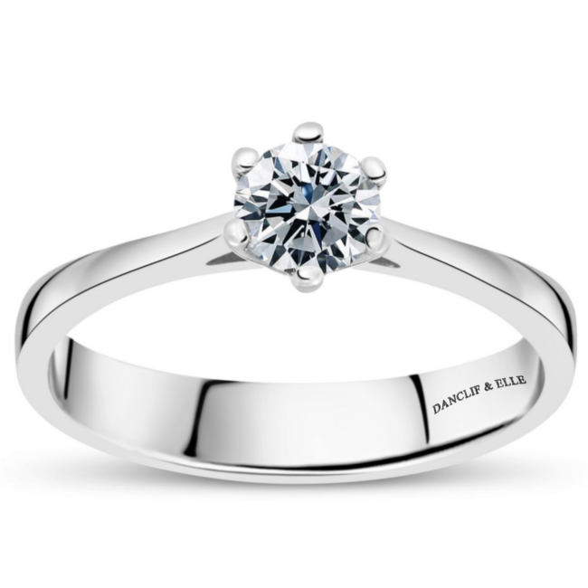 "Bague" solitaire en or 750 diamant 0.50 ct environ