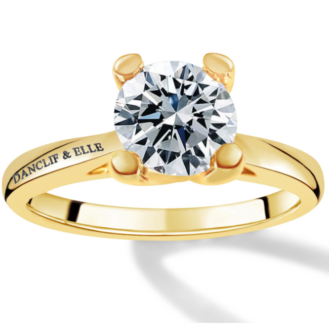 "Bague Solitaire" en or 750 diamant 0.25 ct