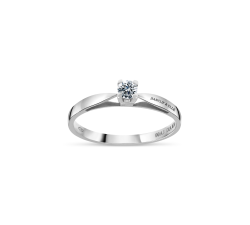 "Solitaire" en or 750/ème diamant 0.10 CT