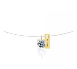 "Collier" nylon or 750 et diamant 0.25 ct