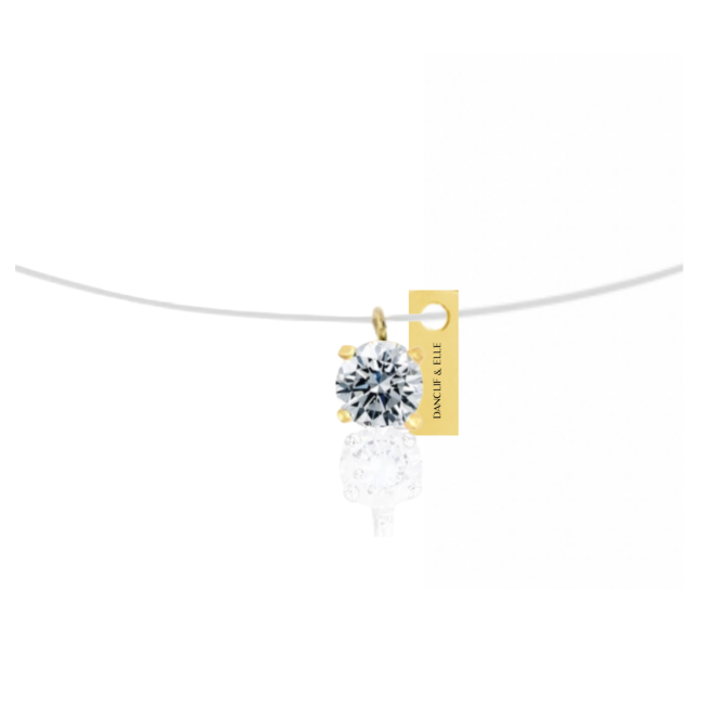 "Collier" nylon or 750 et diamant 0.25 ct