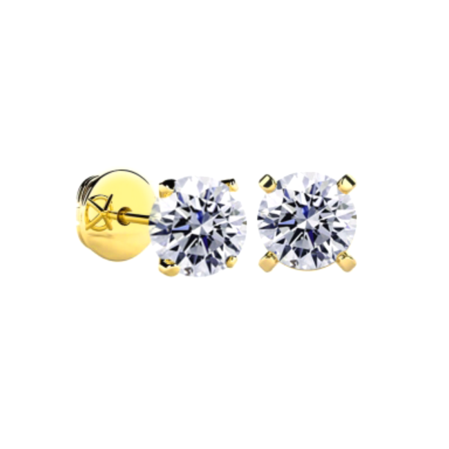 "Boucles d'oreilles" en or et diamants 0.40 carat, 2.09 g