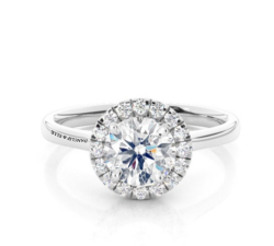 "Solitaire accompagné" en or 750 et diamants 0.25 carat