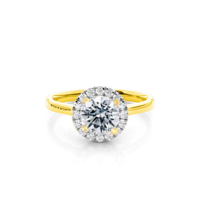 "Bague solitaire" accompagné or 750 et diamants 0.25 ct