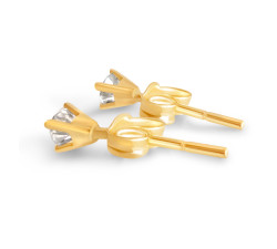 Boucles d'oreilles en or 750 carats et diamants 0.10 carats total