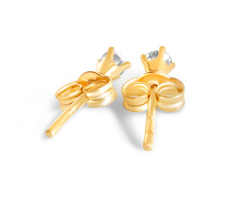 Boucles d'oreilles en or 750 carats et diamants 0.10 carats total