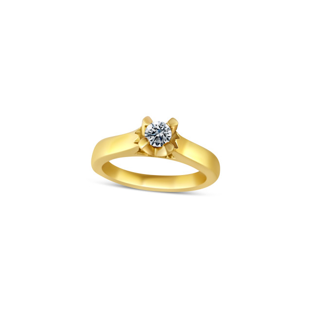 Bague en or 750 carats diamant 0.20 carat